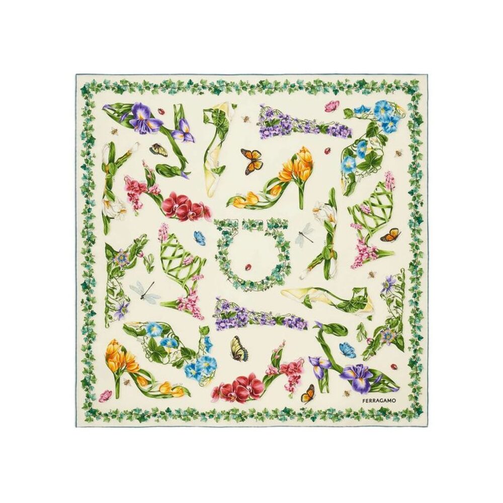Eden Shoes Print Silk Scarf Women